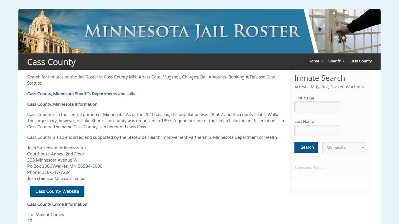 Cass County | Jail Roster Search