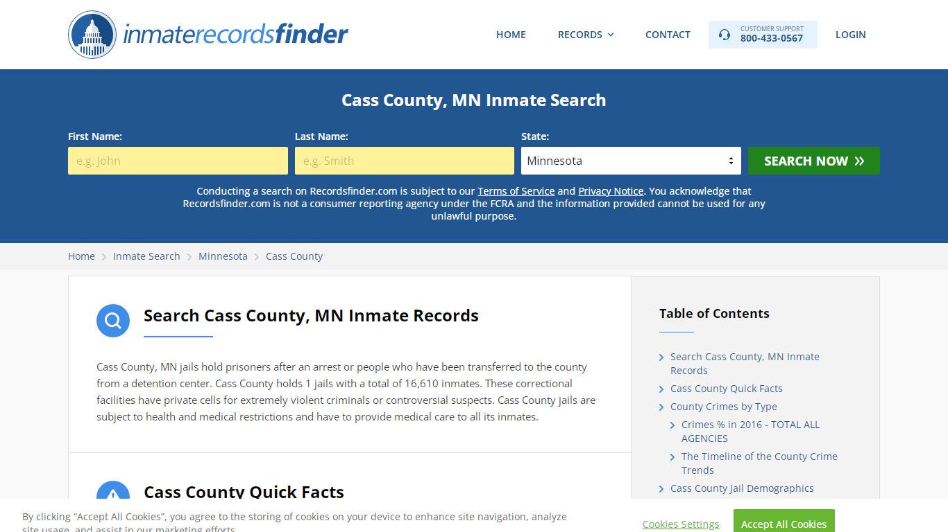 Cass County, MN Inmate Lookup & Jail Records Online